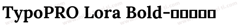 TypoPRO Lora Bold字体转换